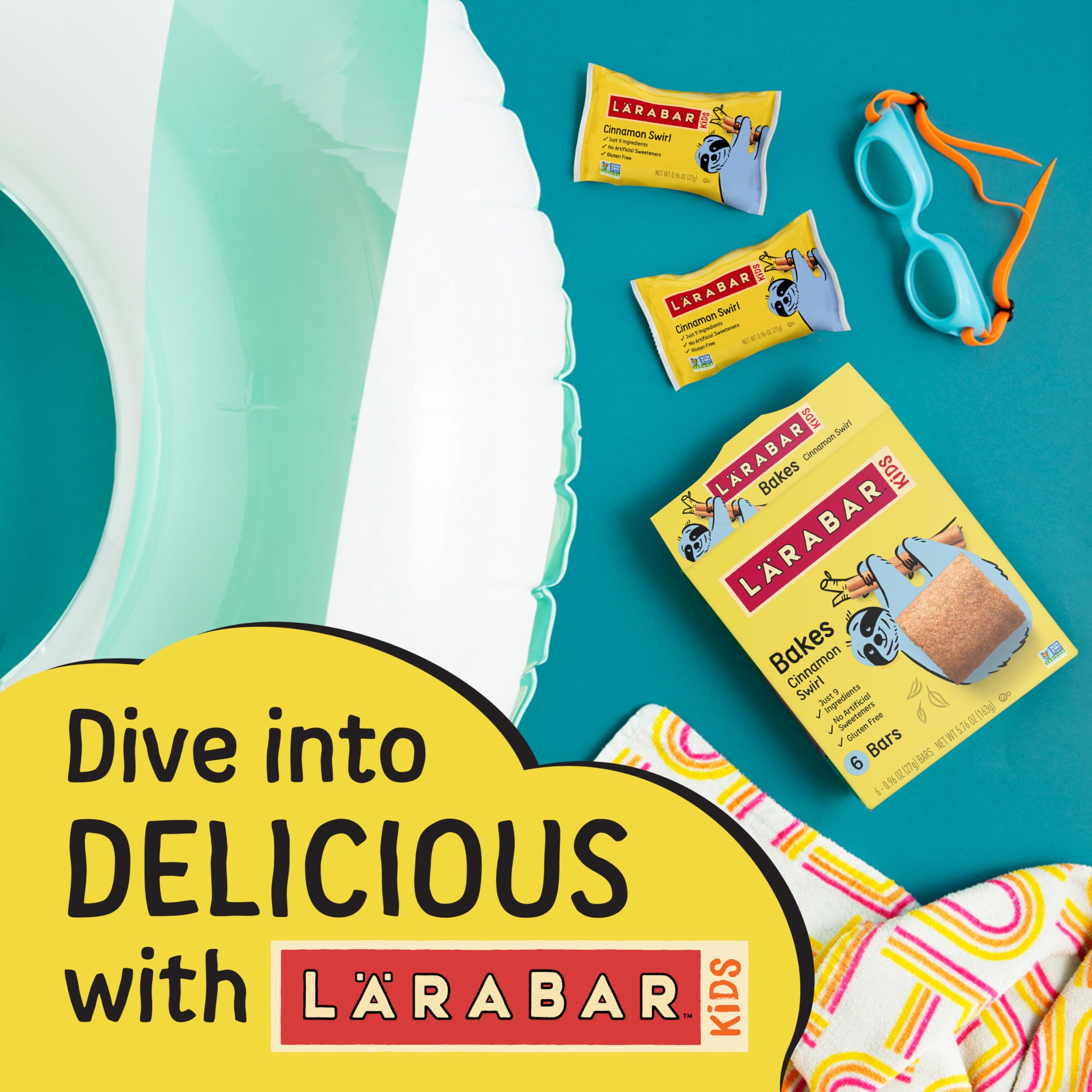 Larabar Kids Bakes Cinnamon Swirl bars family-friendly snack time moment.
