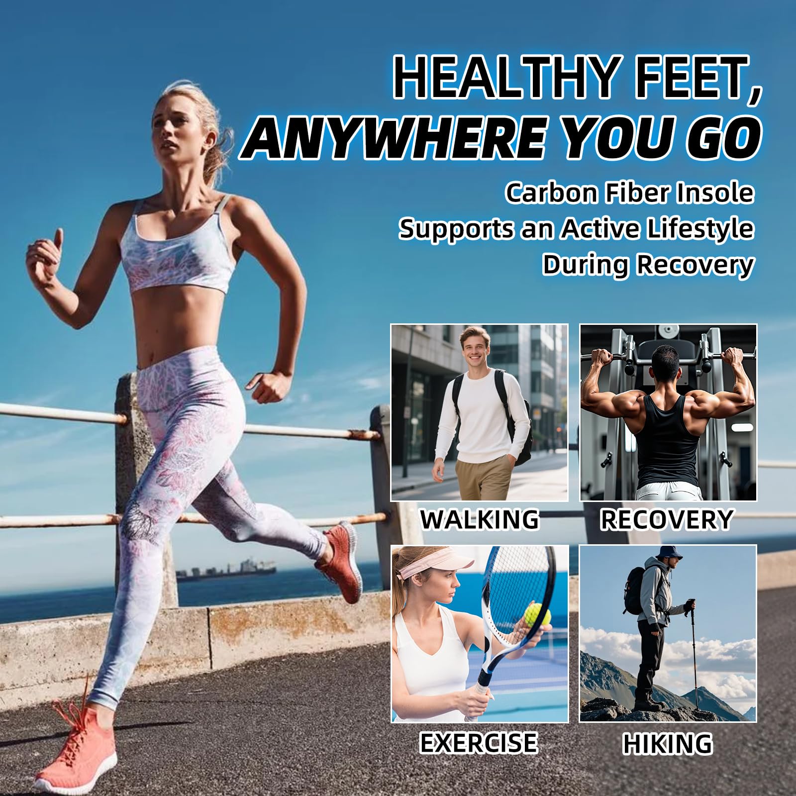 LARXREHY athletic insole in sport shoe for dynamic activity