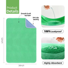 LARXREHY bed pads folded close-up show soft top layer preventing skin irritation.