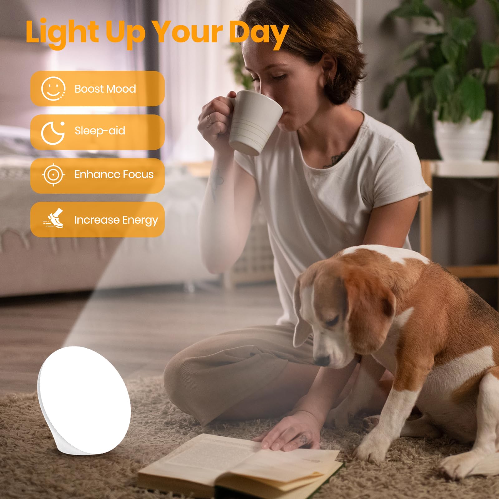 LASTAR Sun Lamp compact dimensions ideal for desks and vanities