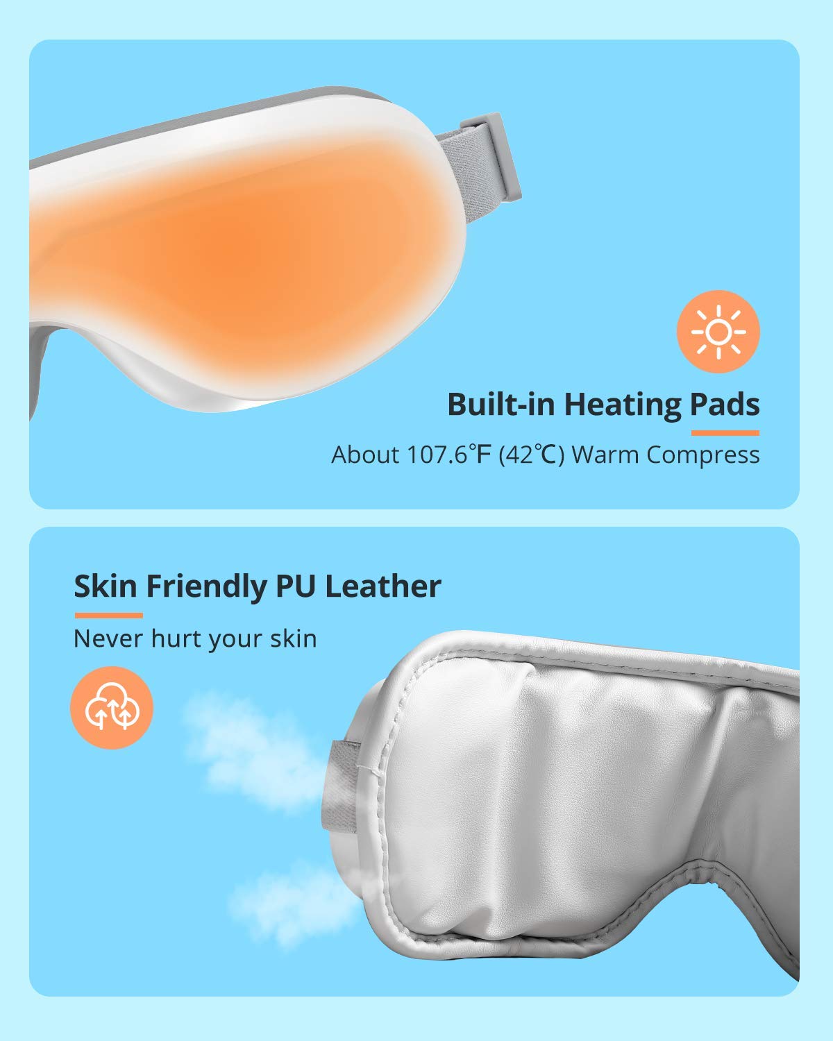 Latumab eye massager foldable 180 design fits easily in a bag