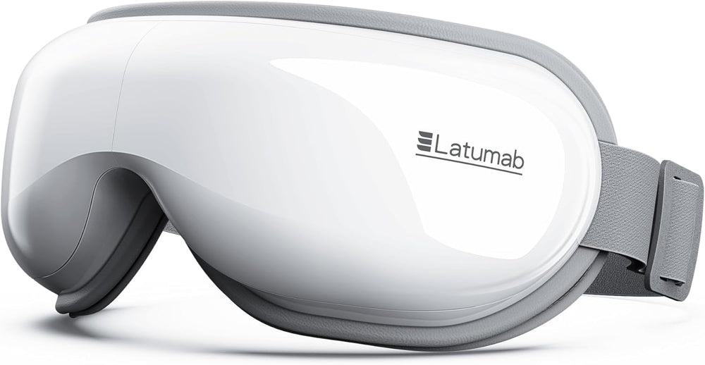 Latumab Eye Massager with Heat, folded view for portable relaxation.