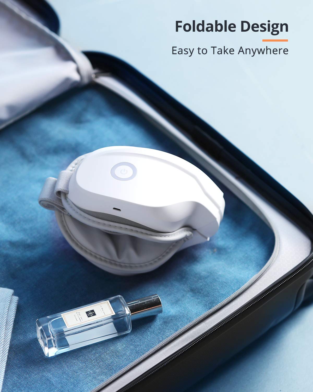 Latumab eye massager rechargeable battery lasts about a week