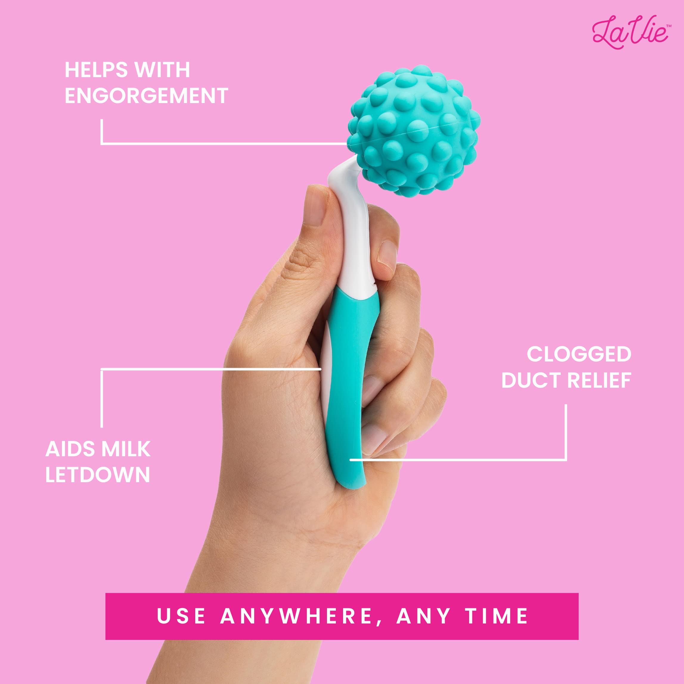 LaVie massager compact-storage suggests portable care on the go.