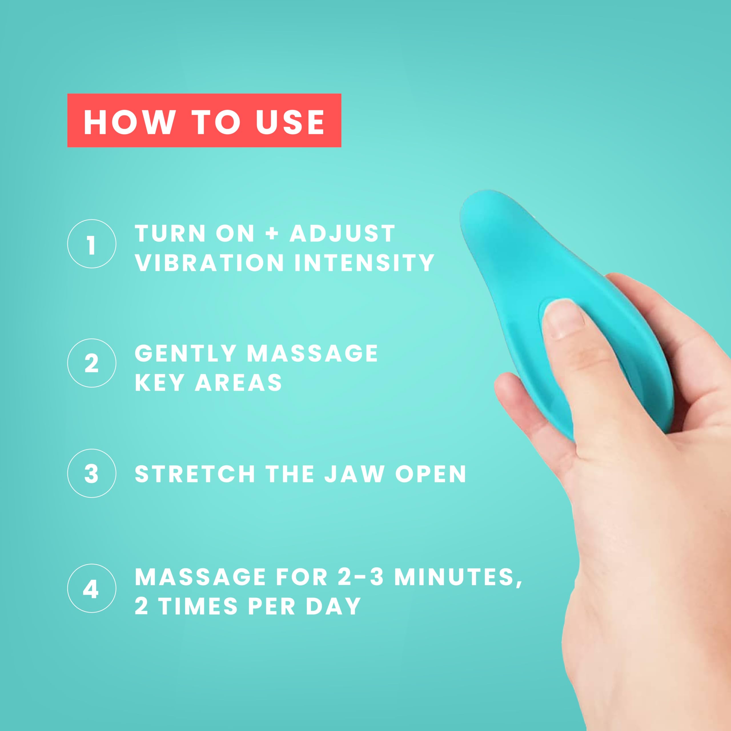 LaVie TMJ Relief Massager is waterproof and easy to clean after use