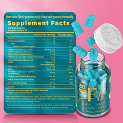 Lazpowfi Biotin Gummies bear-shaped chews on a hand for easy daily nourishment.