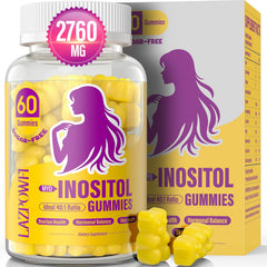 Lazpowfi Myo-Inositol-D-Chiro Gummies bottle - convenient daily support for a balanced routine.