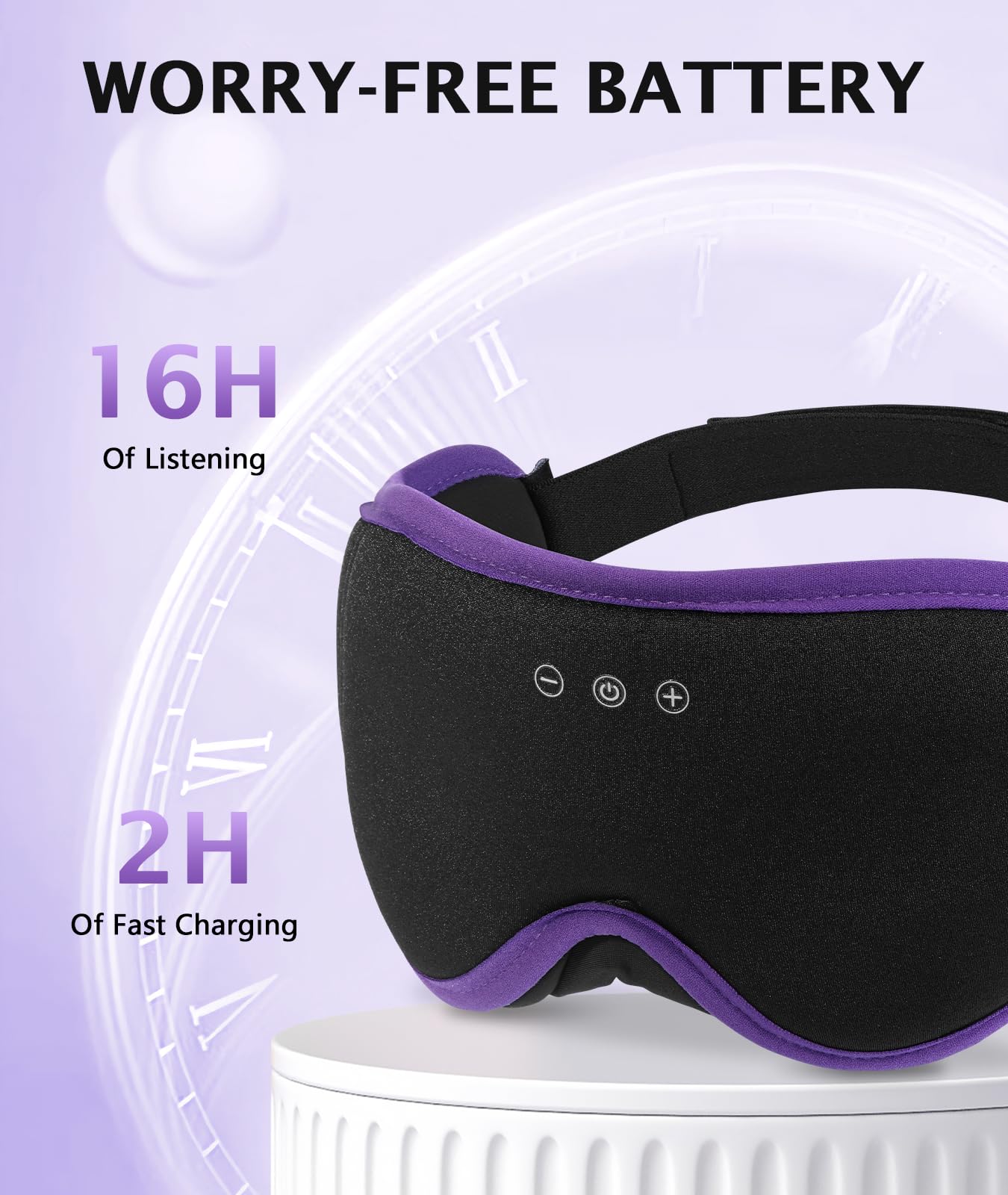 LC-dolida 16-hour battery powering sleep headphones through long nights