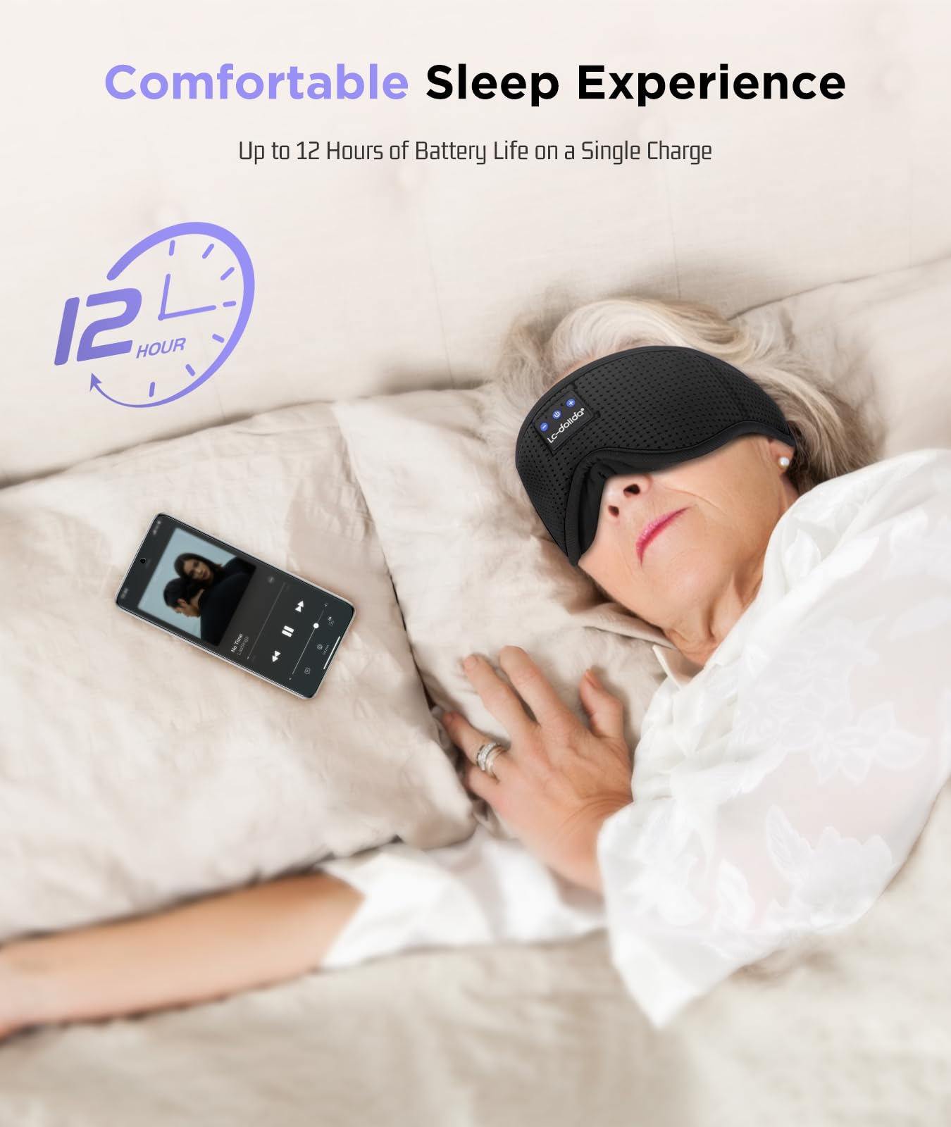 LC-dolida mask blocks 99% of light for a dark sleeping environment