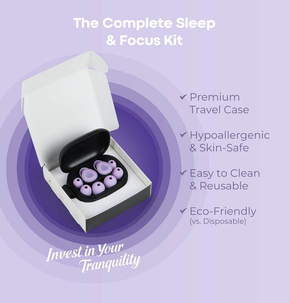 Aura Pro Sleep Earplugs in-ear use for effective isolation.
