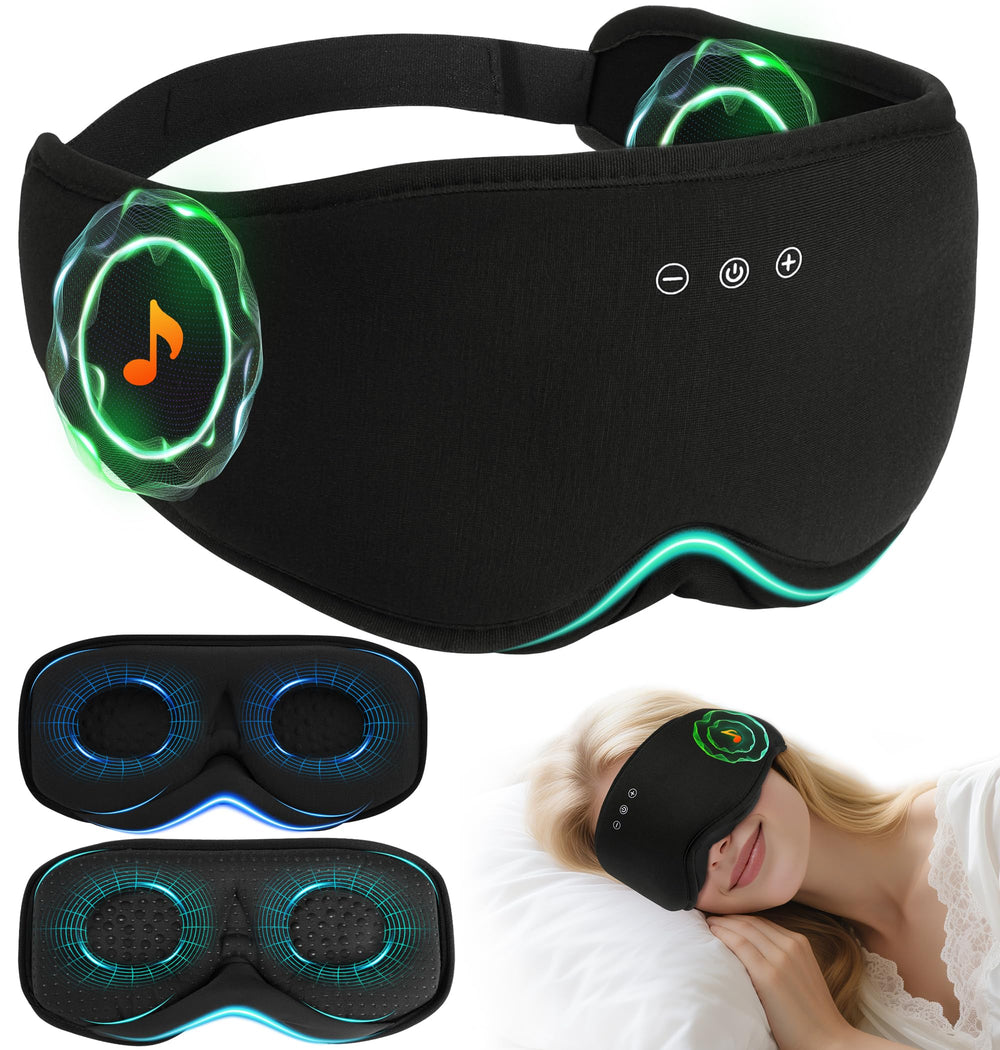 LC-dolida bamboo cotton sleep mask with headphones for immersive bedtime audio.