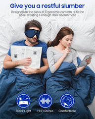 LC-dolida bluetooth sleep mask with padded headband for hands-free music on travel