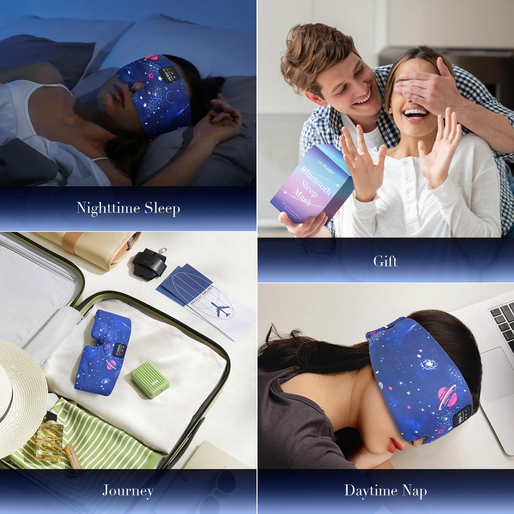 LC-dolida extended Velcro strap keeps mask in place during sleep.