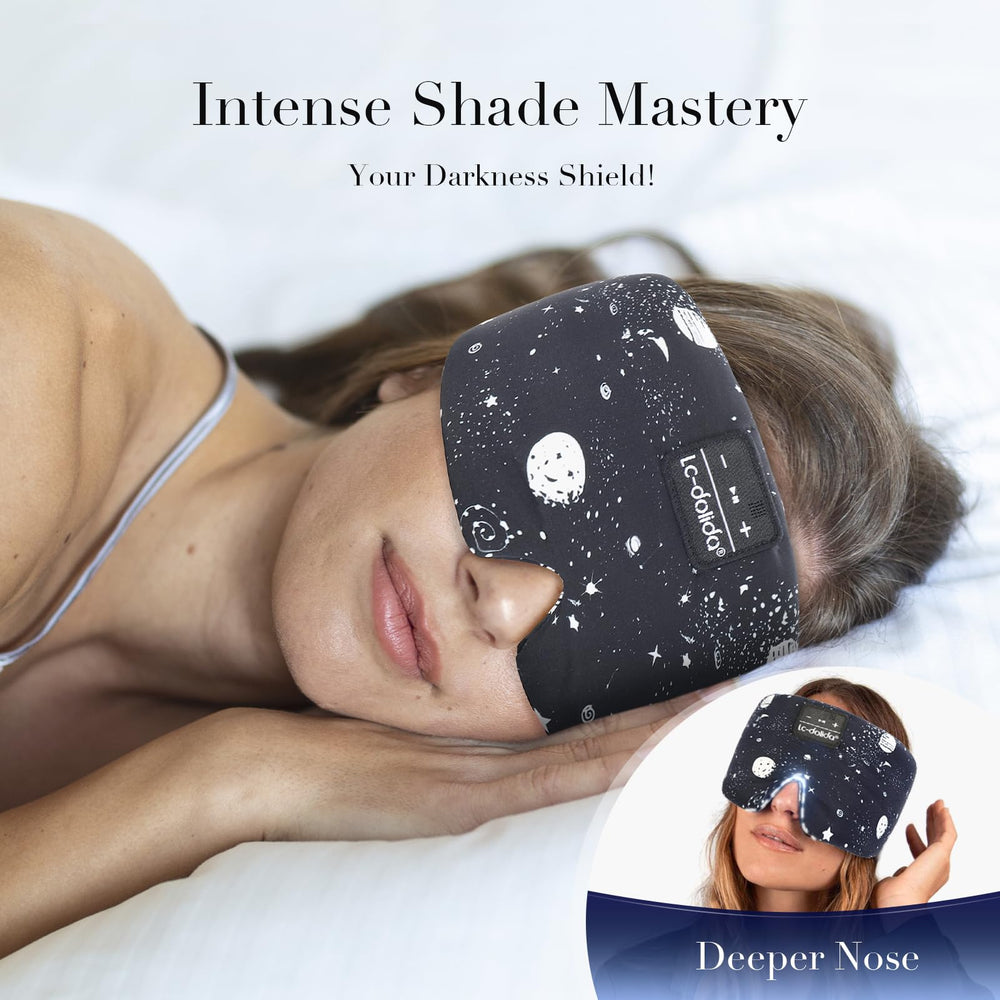 LC-dolida silk eye mask with nose-cut design for complete light blocking