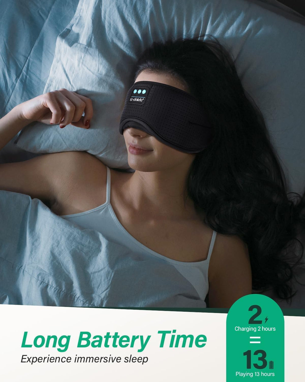 LC-dolida sleep headphones ideal for side sleepers and travel.