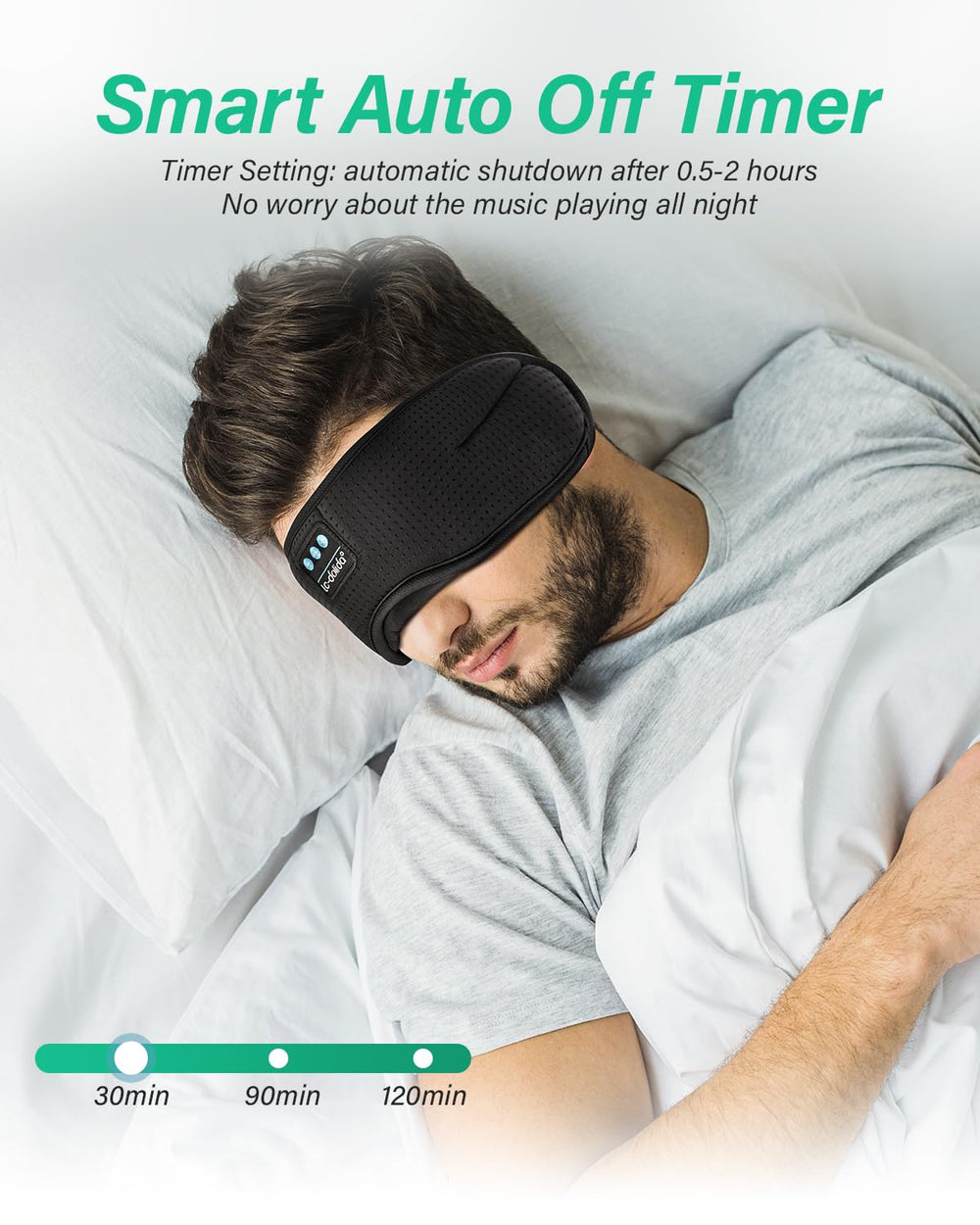 LC-dolida sleep headphones timer function to minimize disturbance.