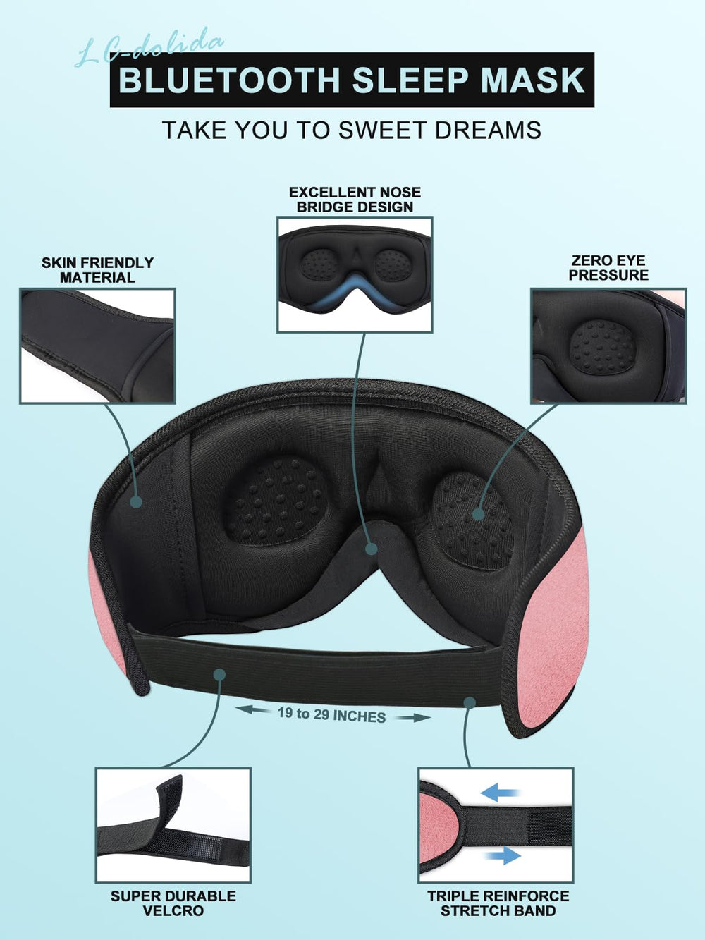 LC-dolida Sleep Headphones deliver immersive music without extra devices.