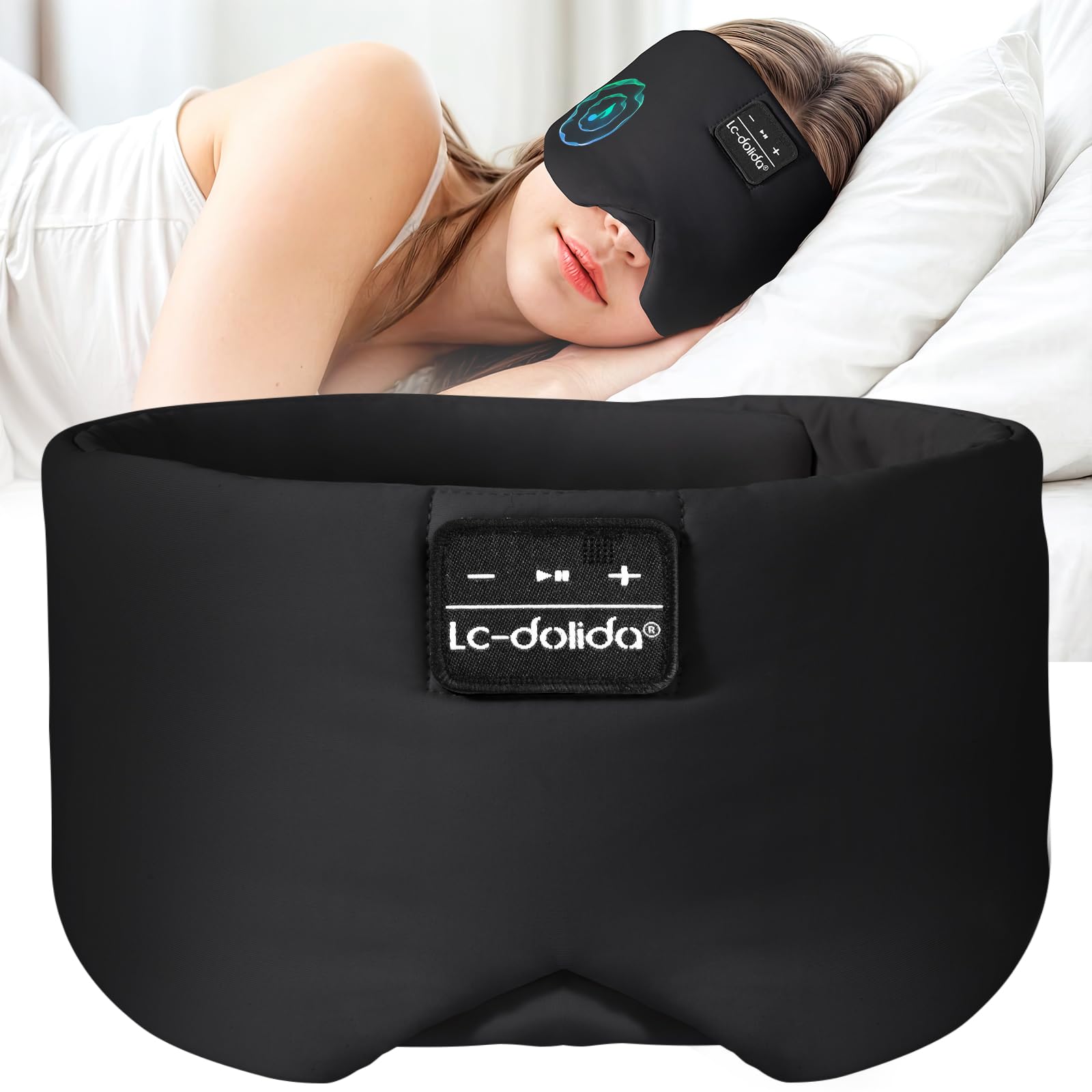 LC-dolida sleep mask with Bluetooth headphones for wireless sleep listening