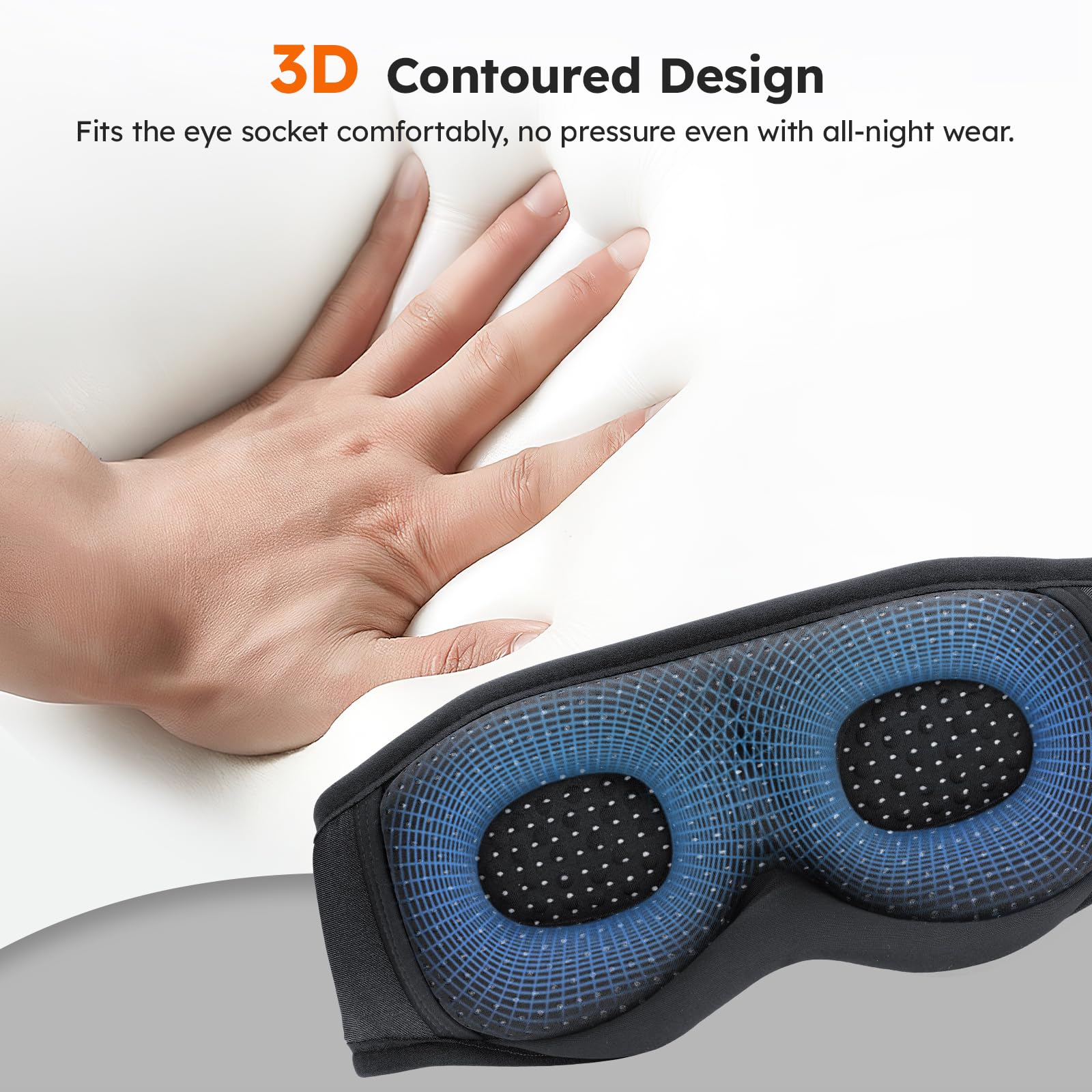 LC-dolida breathable cotton sleep mask for skin-friendly comfort