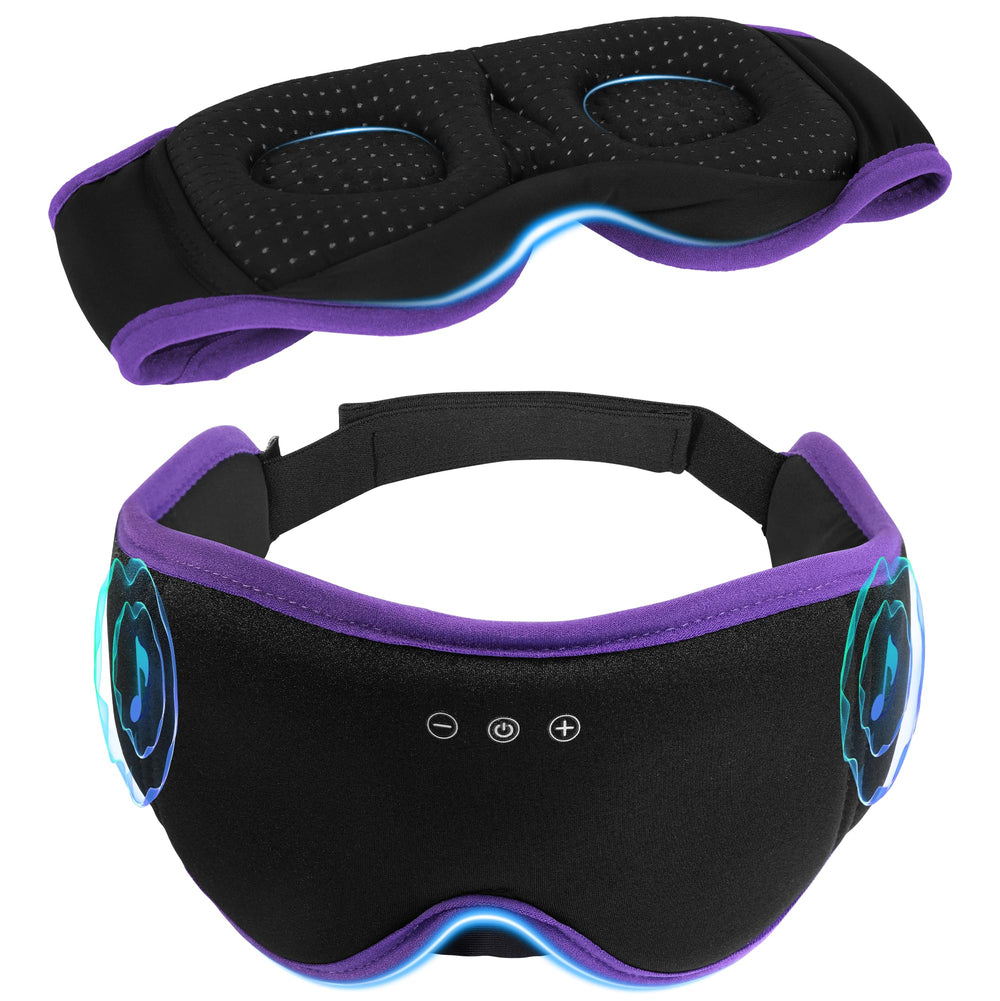 LC-dolida sleep mask headphones with breathable ice silk for cool, comfortable sleep