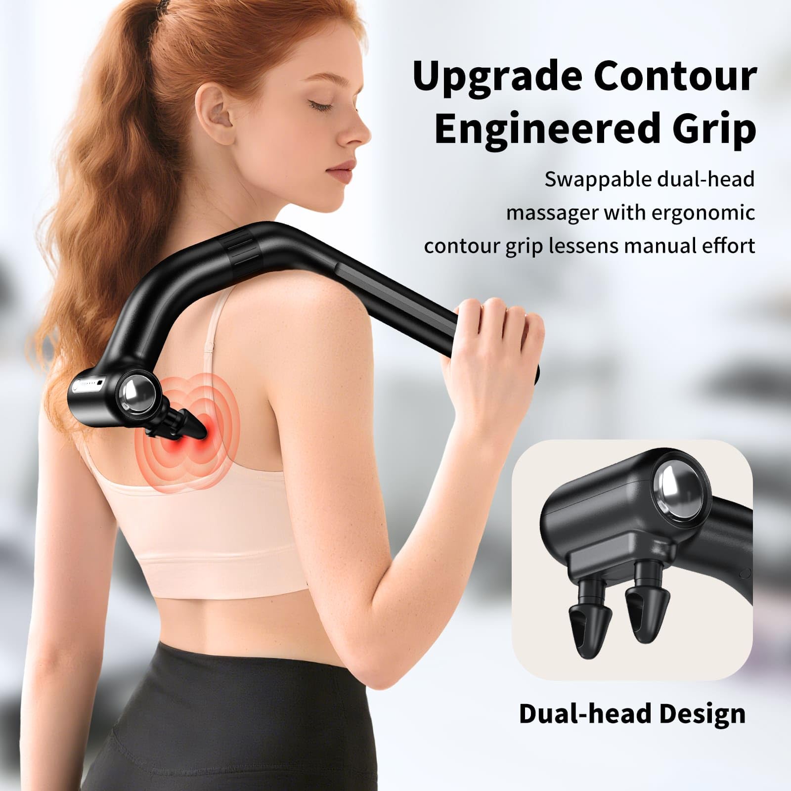 LC-HZLJ extension handle enables reach to neck and shoulders with ease.