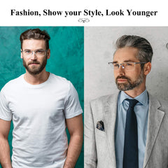 Lcbestbro metal-frame reading glasses with spring hinges for a comfortable, pinch-free fit.