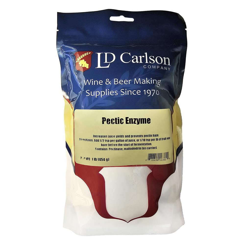 LD Carlson Pectic Enzyme 1lb United States origin badge.