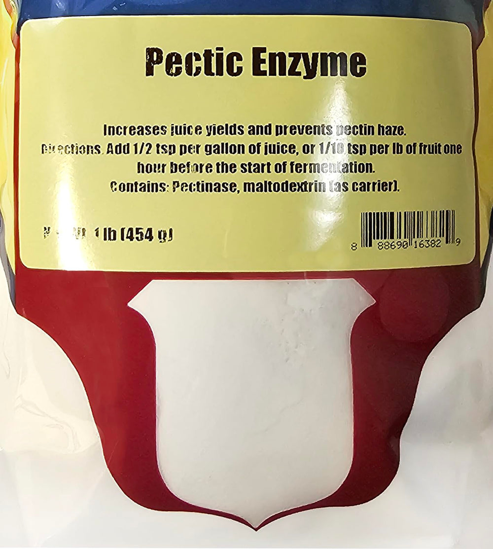 LD Carlson Pectic Enzyme 1lb pulp breakdown demonstrates cleaner juice extraction.