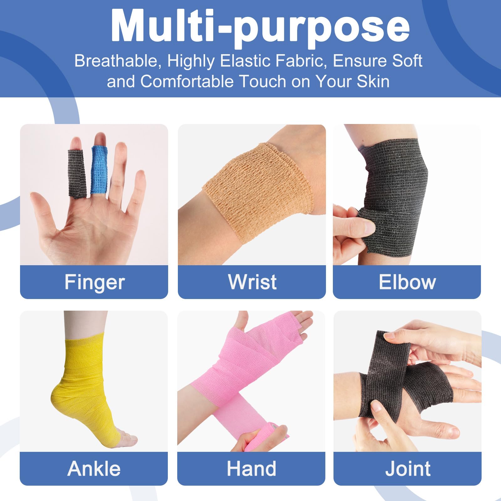 LDIWEE bandage wrap in use on knee or wrist