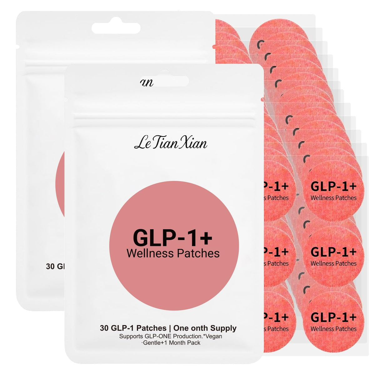 Le Tian Xian GLP-1 Patch on arm for discreet, all-day support