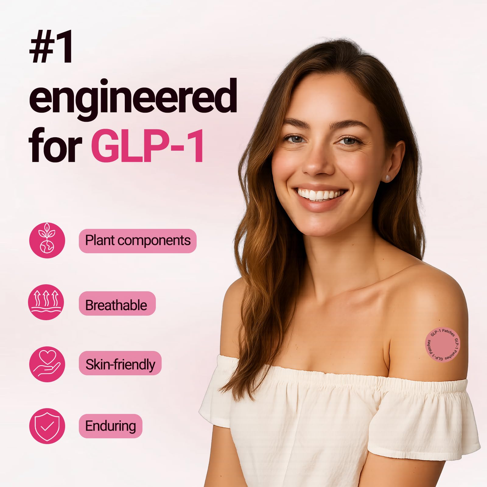 Le Tian Xian GLP-1 Patch on back for flexible, secure wear