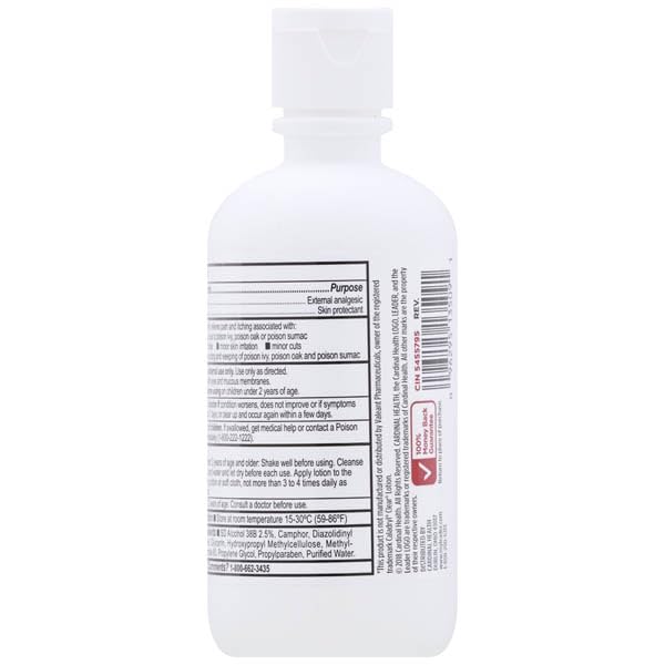 Applying Leader Calamine Clear Lotion provides itch relief on irritated skin.