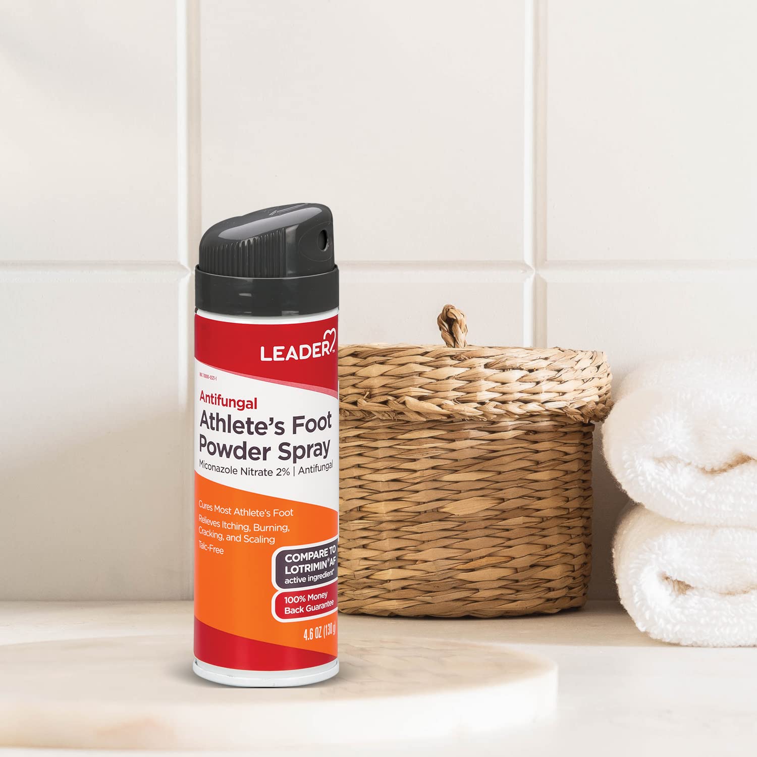 Cooling sensation on feet after applying Leader AF Powder Spray.