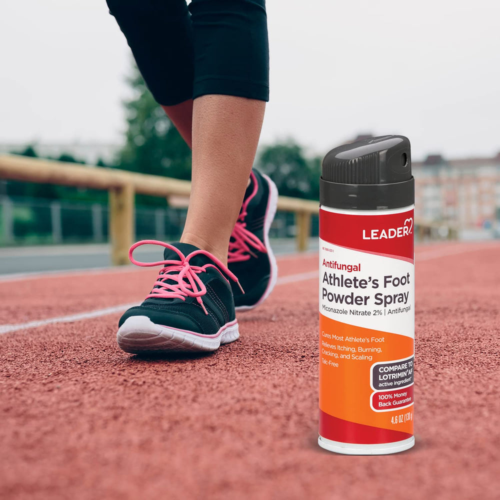 Daily use with Leader foot care spray helps keep feet fresh and comfortable.