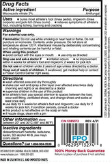 Leader foot powder spray aerosol can closeup showing talc-free formula and ease of use.