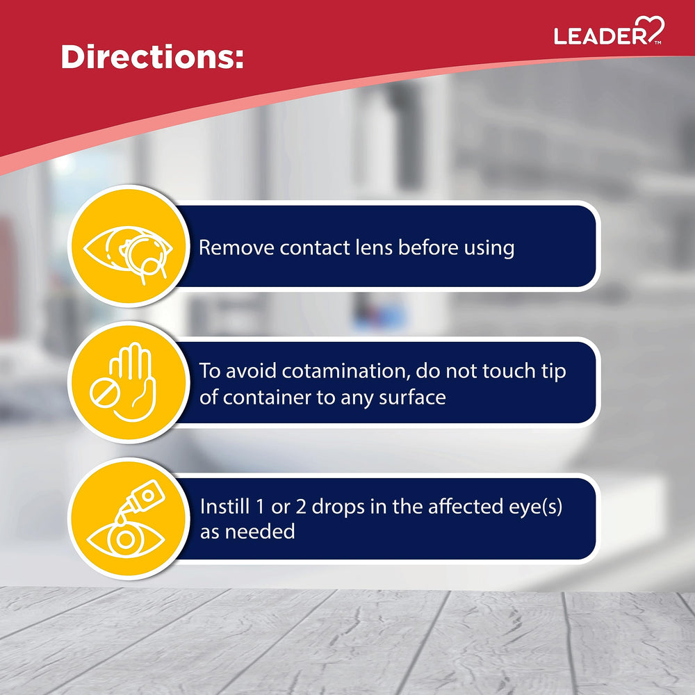 Leader Lágrimas Artificiales: solución estéril para ojos sensibles y secos.