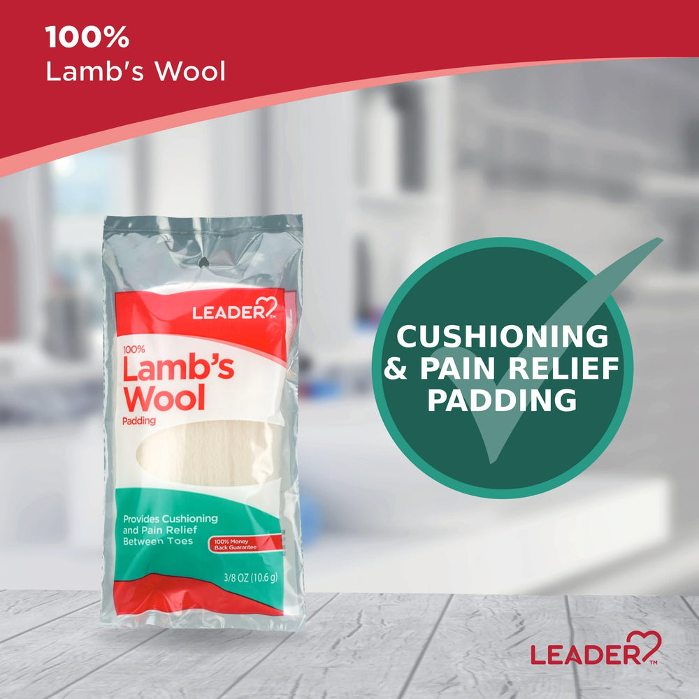 LEADER 3-pack lambs wool padding for durable reuse and backup.