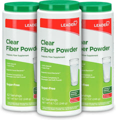 LEADER prebiotic fiber powder bottle with tasteless formula for daily gut support