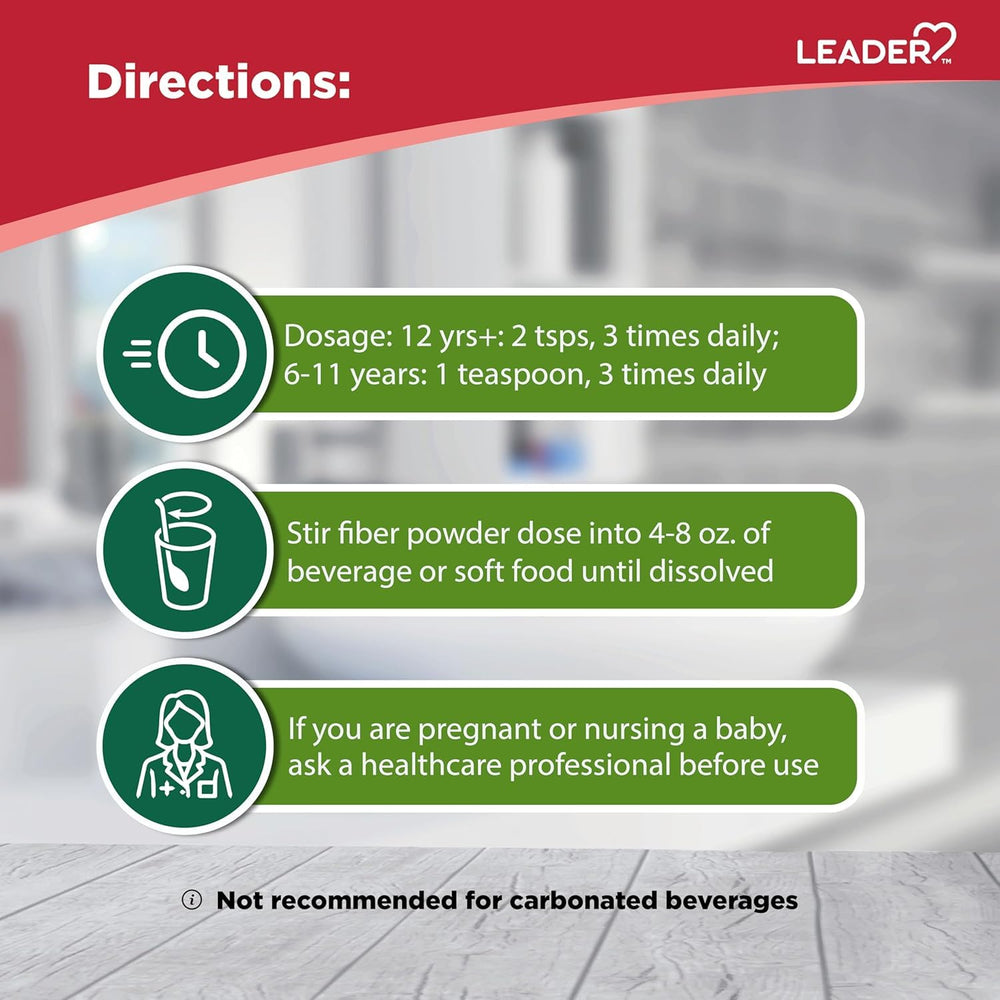 LEADER prebiotic fiber powder in coffee or juice boosts daily routine