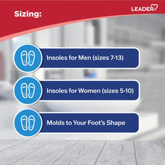 Leader trim-to-size outline enables precise fit with scissors