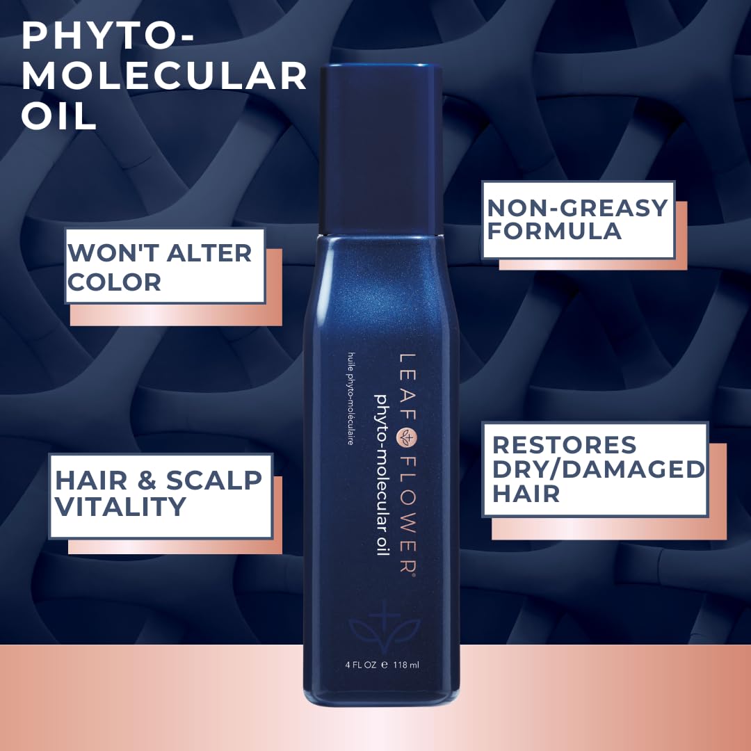 Leaf and Flower Phyto-Molecular Oil on-dry-hair delivers final touch with radiant shine.