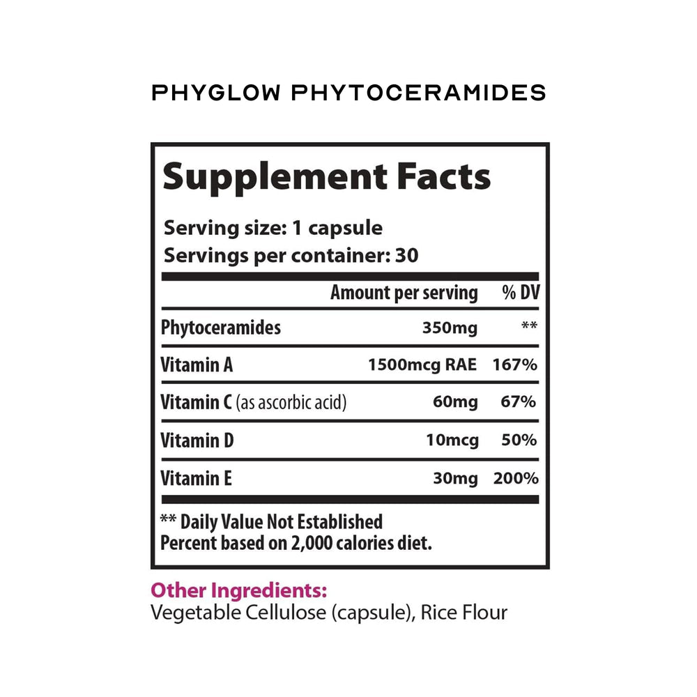 LEAN Nutraceuticals Phytoceramides bottle portrays skincare ritual for daily use.