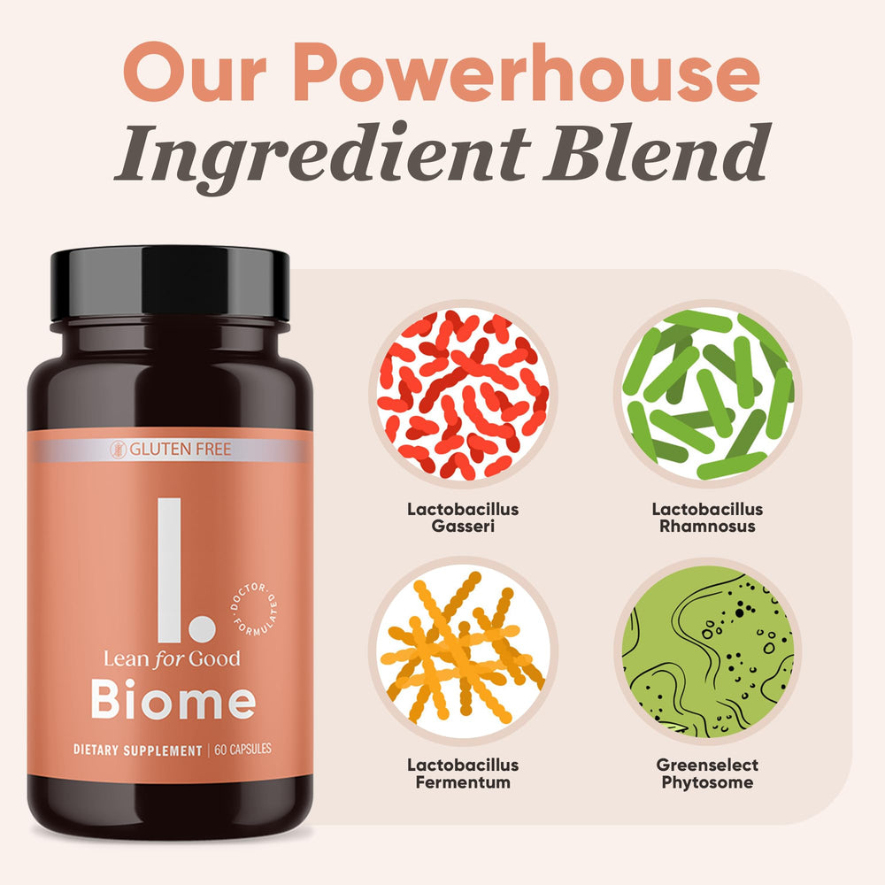 LEANFORGOOD Biome clinically researched probiotic blend supporting gut health goals