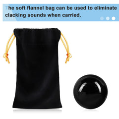 Learay Baoding ball smooth polished obsidian surface enhances tactile feel during use