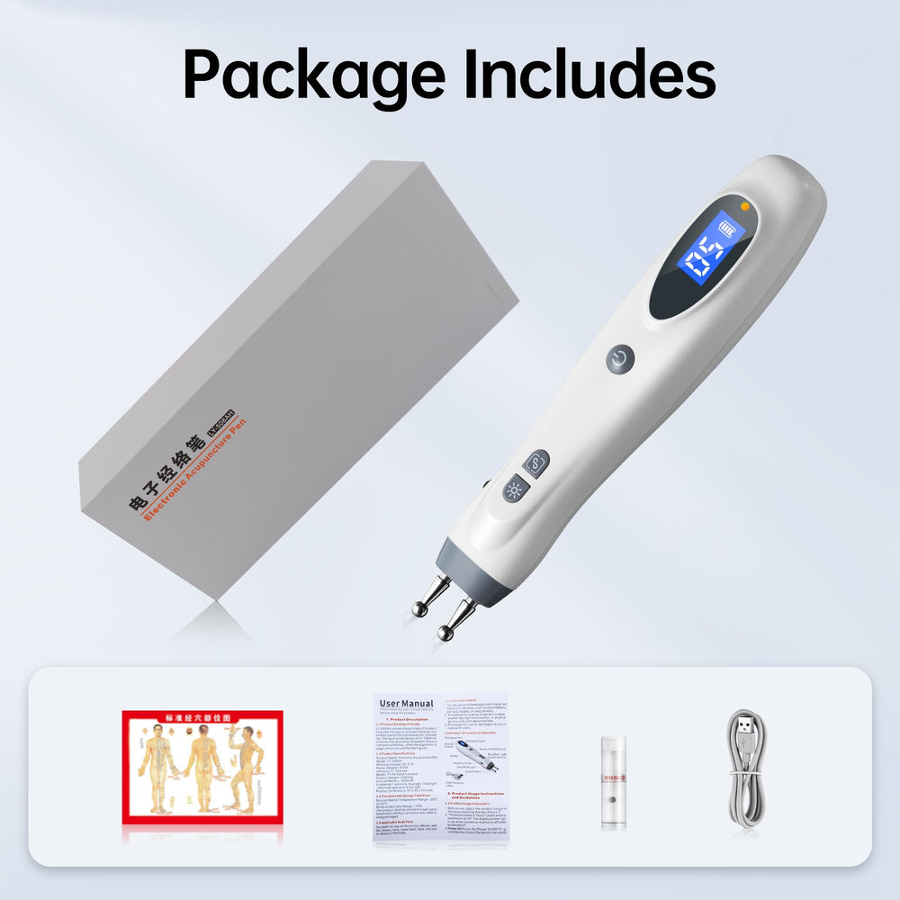 Leawell electronic acupuncture pen rechargeable battery for portable therapy on the go.