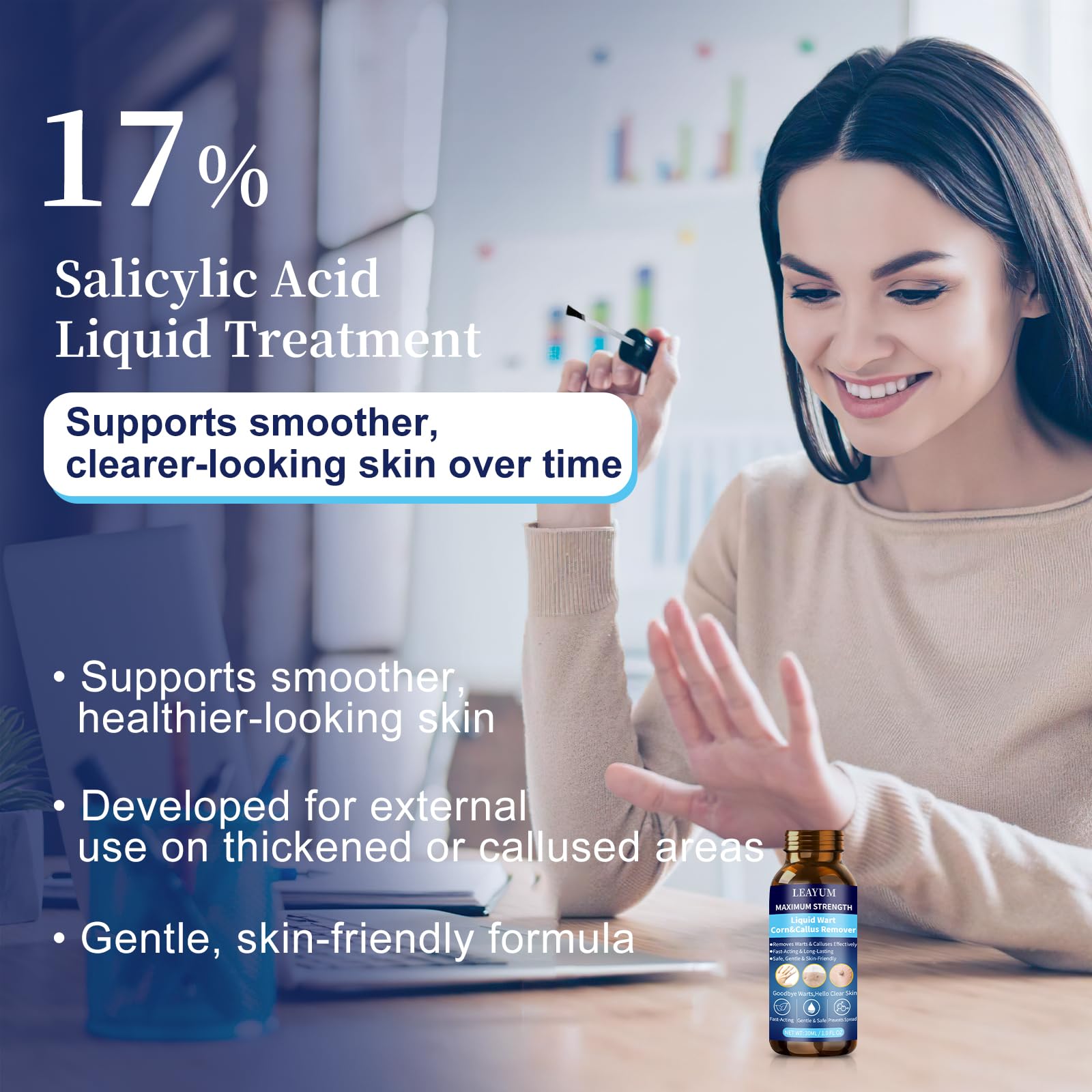 LEAYUM-tratamiento-verrugas-comunes: adecuado para verrugas comunes en manos.