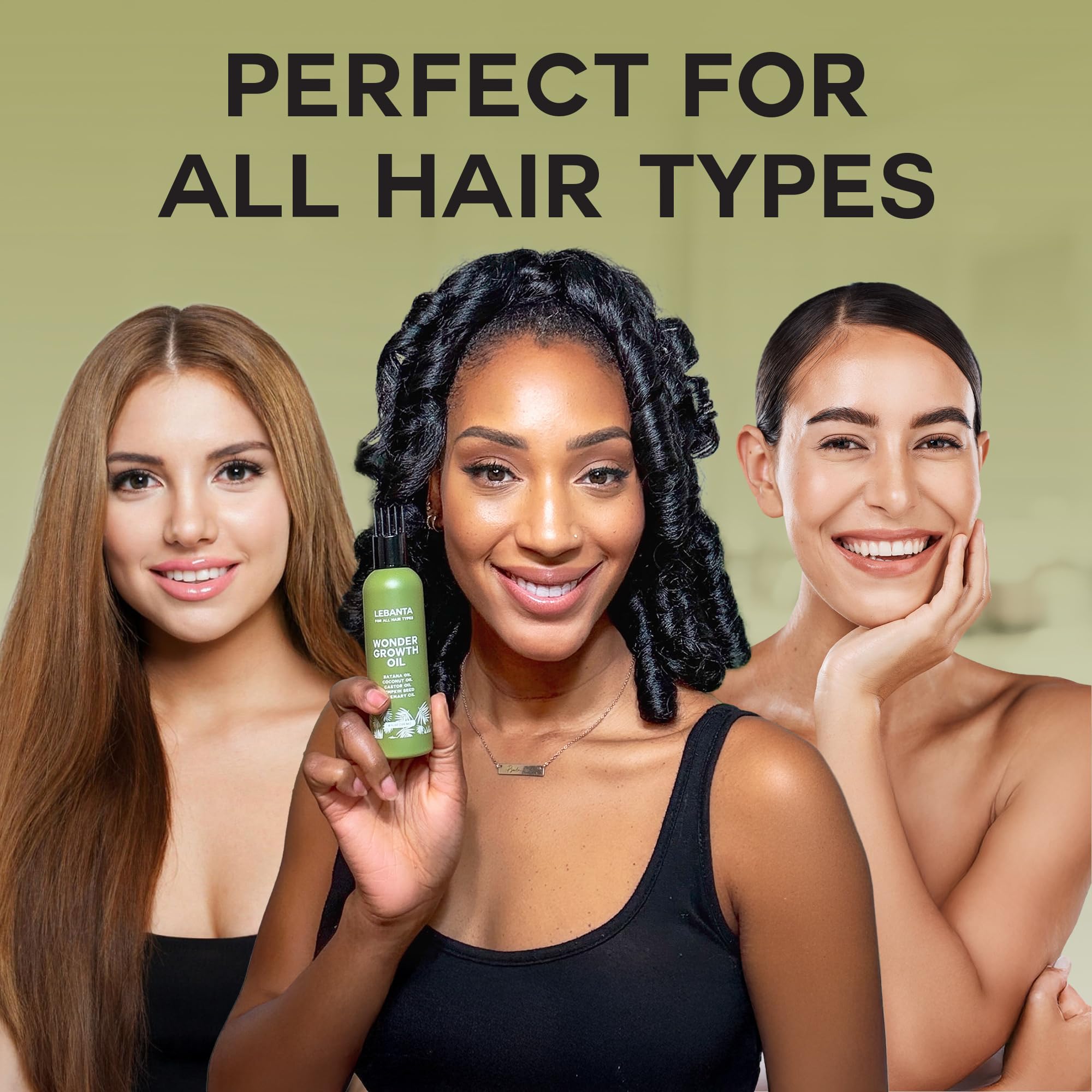 Lebanta Batana Oil packaging shows natural ingredients for all hair types