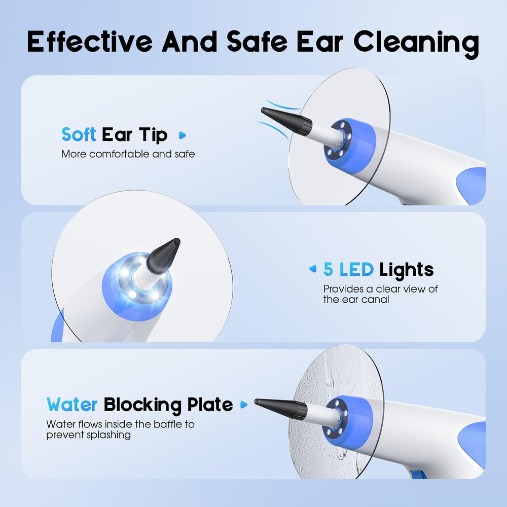 Lebbtl Ear Washer kit contents, complete setup for home use.