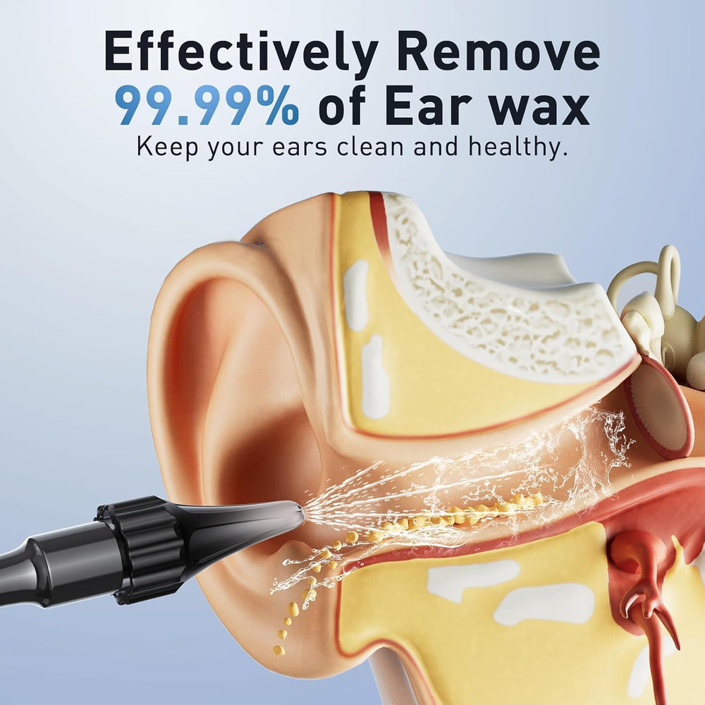 Lebbtl four-cleaning-modes provide gentle to strong options for effective wax removal.