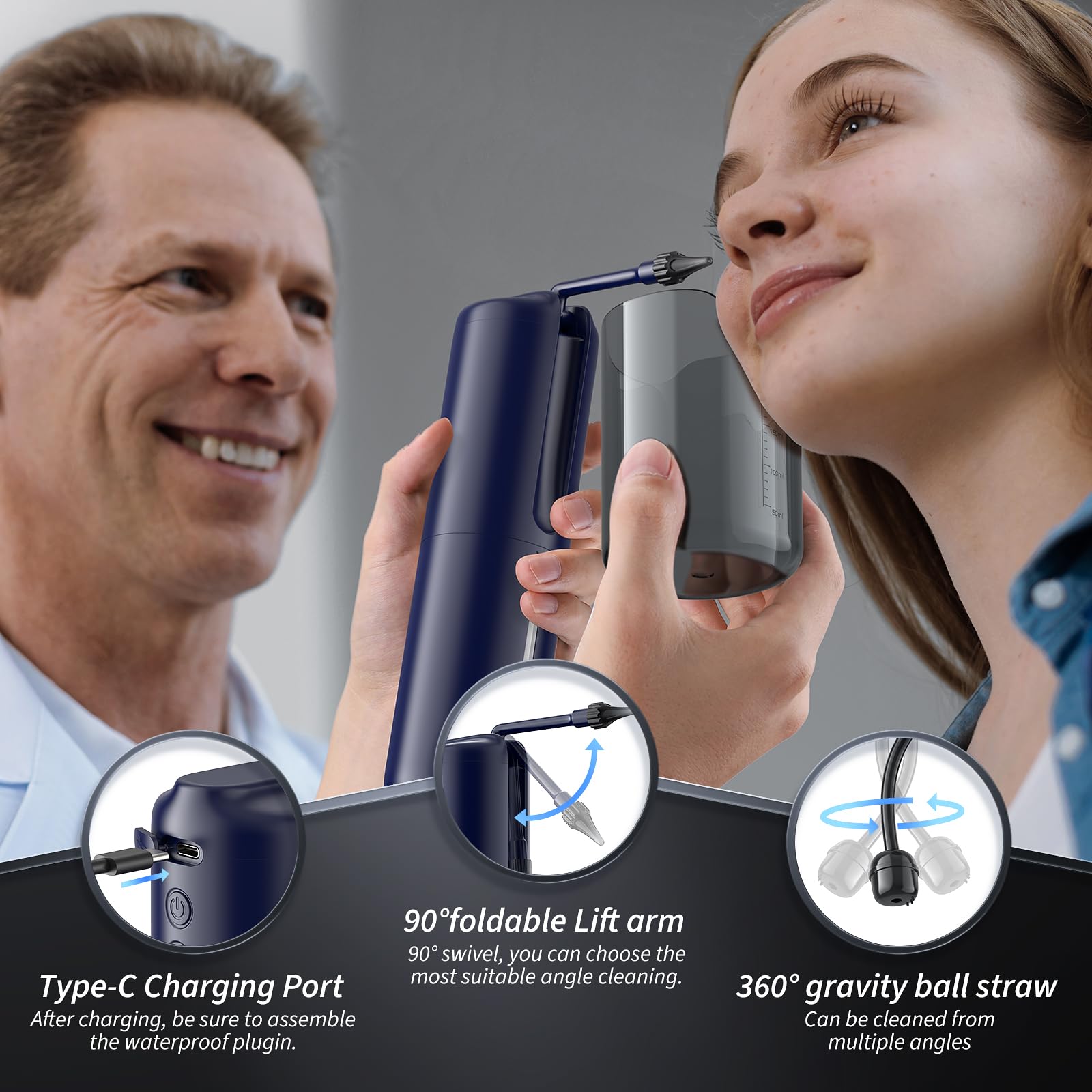 Lebbtl USB-C charging cable included for easy recharge.